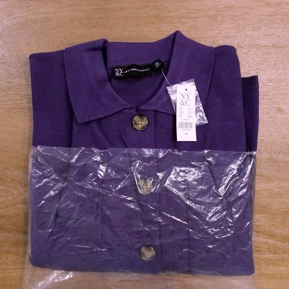 New York & Company Classic Polo Shirt, 3X — NWT - Picture 1 of 4